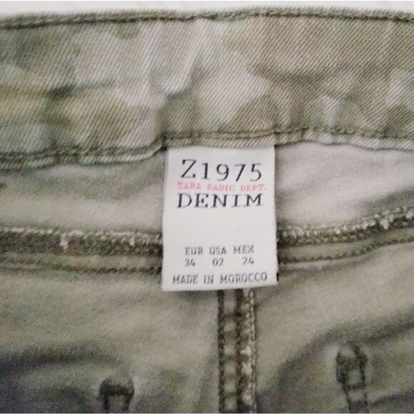 Zara denim with heavy distressing camo - Picture 3 of 7